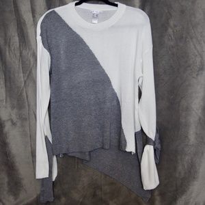 Grey and White Sweater